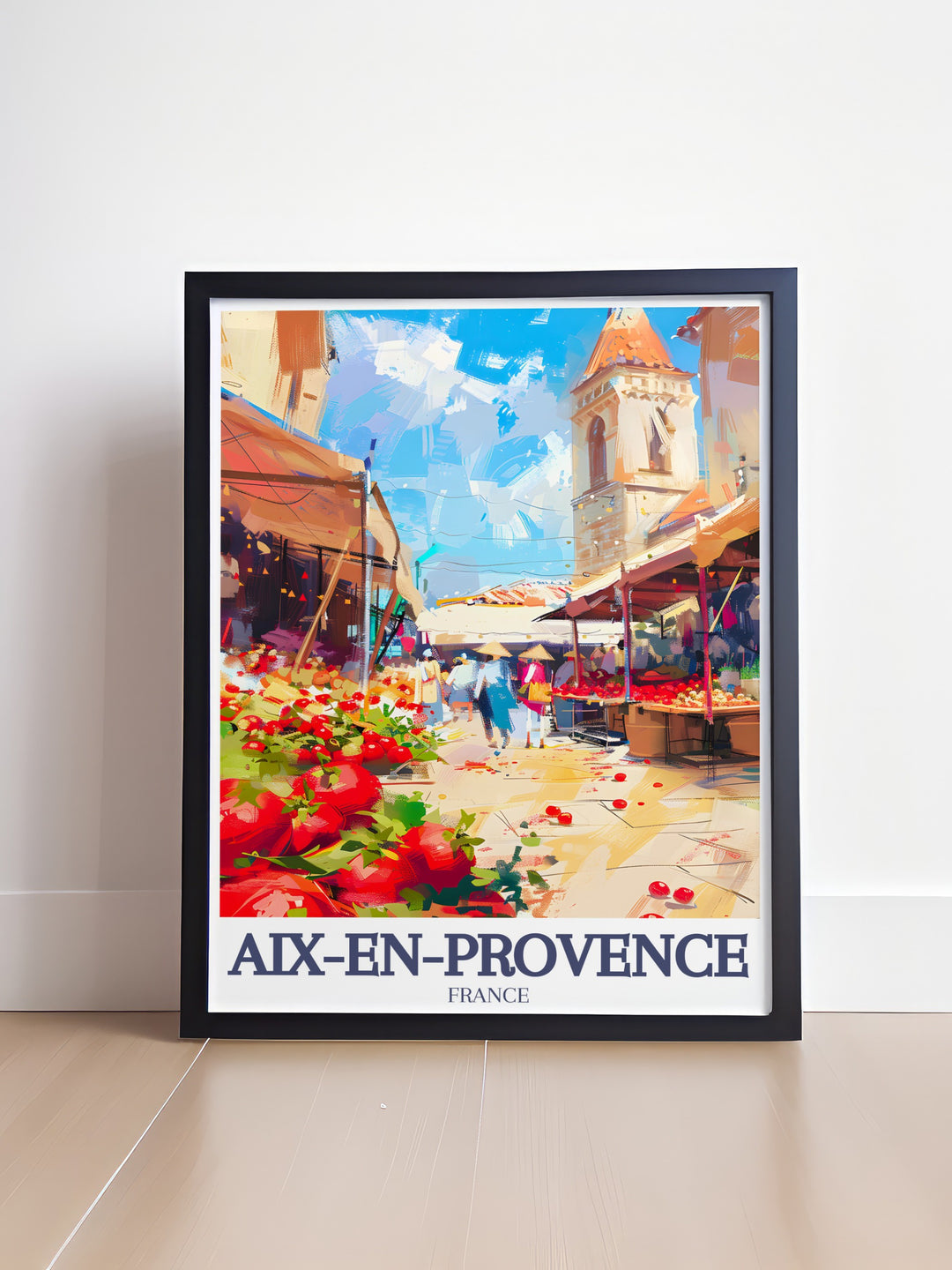 Detailed street map art print of Aix market Town Hall Square highlighting the charming streets and picturesque squares perfect for travel enthusiasts and those who appreciate fine line prints