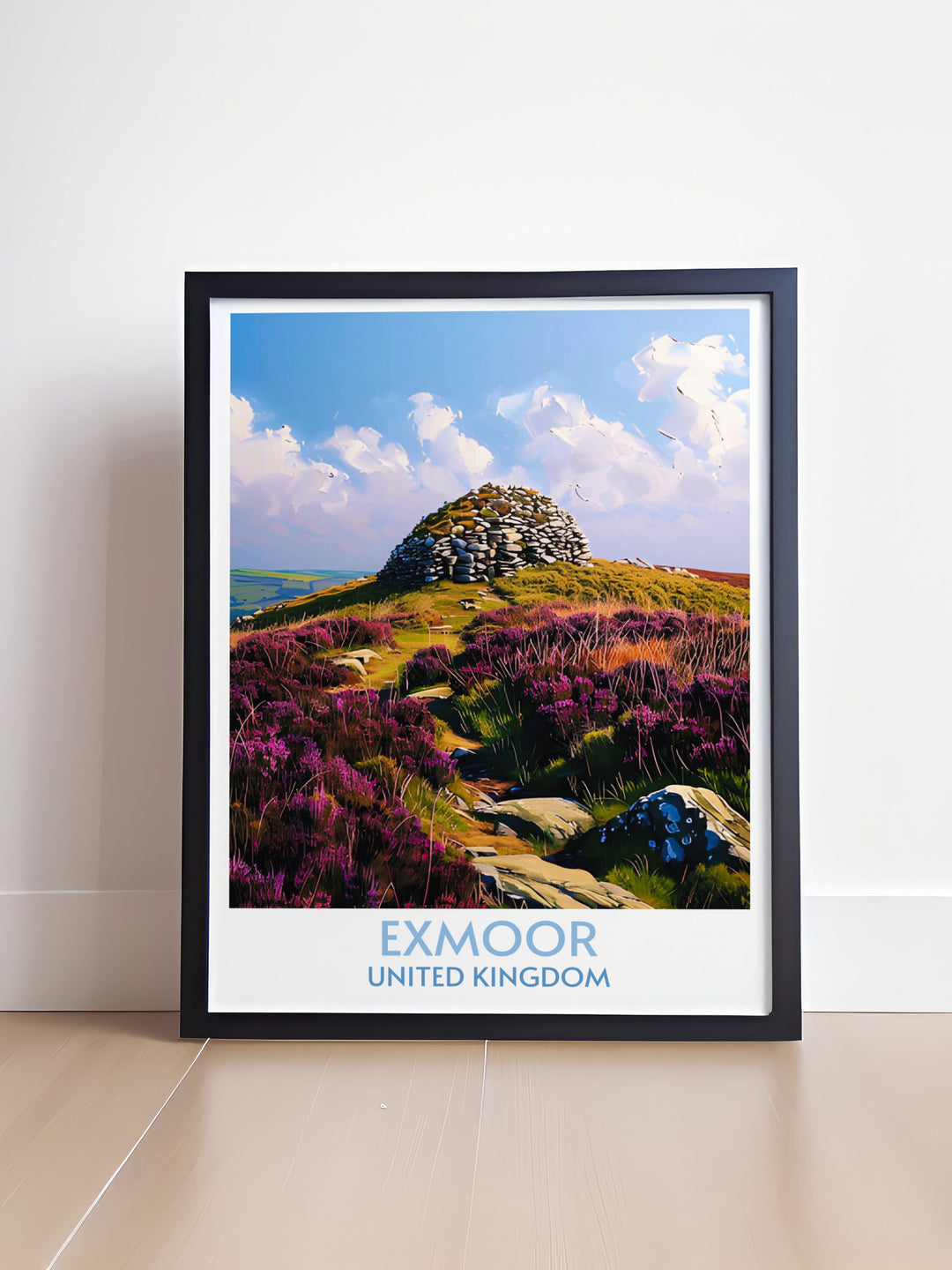 Add a touch of Devons natural beauty to your home with this Exmoor National Park and Dunkery Beacon print perfect for creating a serene and sophisticated living space that reflects your love for the great outdoors and the breathtaking landscapes of England.