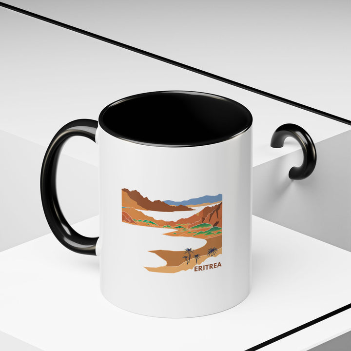 This Eritrea mug highlights the country’s scenic and cultural legacy through vibrant designs. Dishwasher-safe and durable, it is perfect for hot drinks and makes a thoughtful gift or collector’s item for fans of Eritrea.