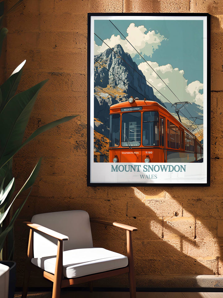 Bucket List Prints featuring Snowdonia Wales and Snowdon Mountain Railway Station ideal for adventure enthusiasts and home decor lovers