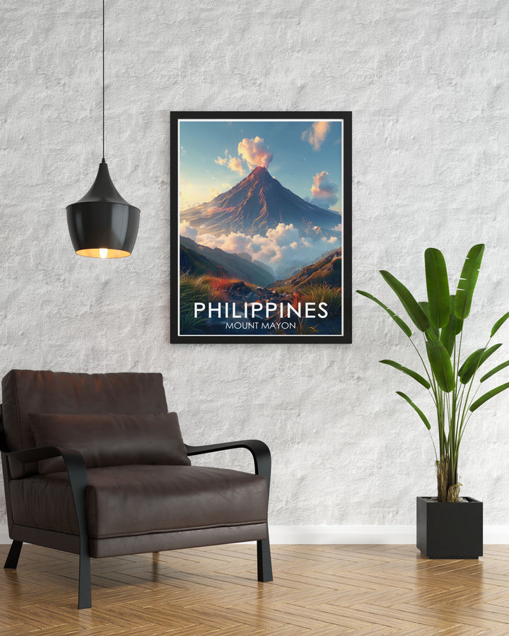 Philippines Wall Art capturing the majestic beauty of Mt Mayon a perfect addition to any home or office adding elegance and sophistication to your decor also makes for thoughtful traveler gifts