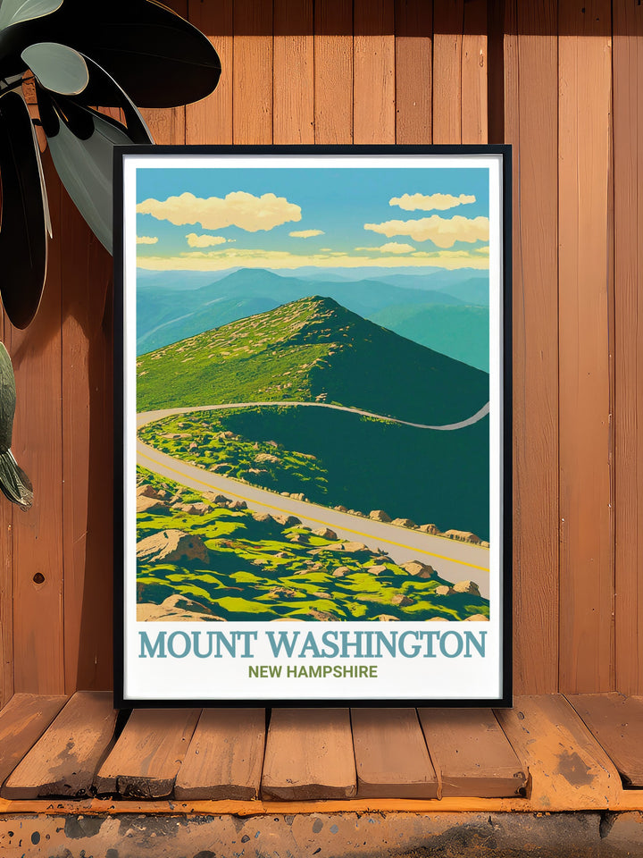 High quality Mount Washington Auto Road print highlighting the scenic beauty of Mount Washington a perfect New Hampshire gift for friends and family