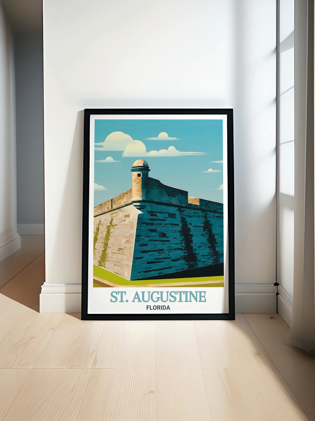 Featuring Castillo de San Marcos, this St. Augustine travel poster is a beautiful piece of wall art that brings Floridas oldest city to life. Whether as a gift or for your own collection, this art print offers a timeless look into Floridas historic landmarks.