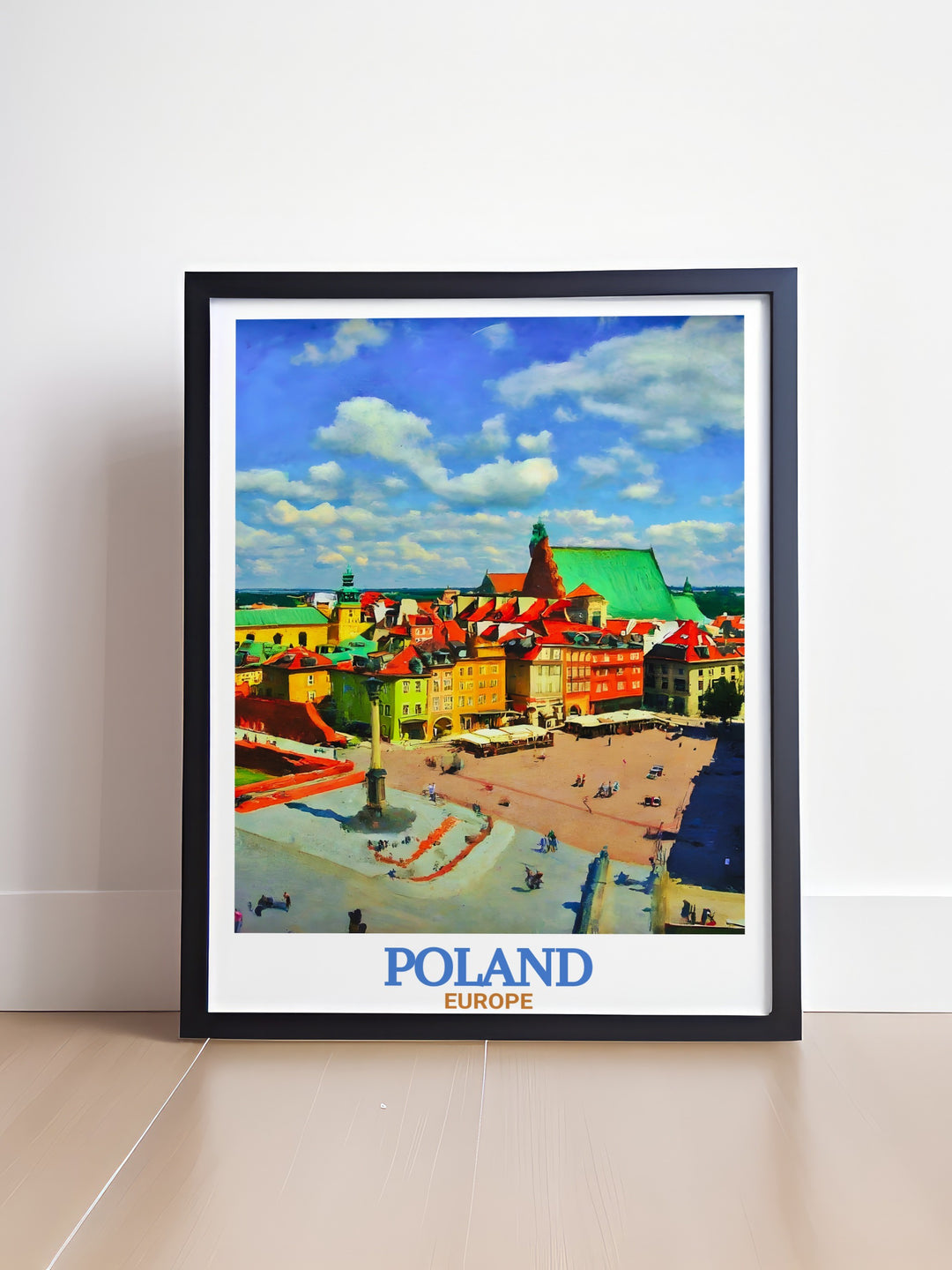Zakopane Poster and Warsaw Old Town Modern Prints offering a vibrant color palette that brings to life the charm and history of Poland perfect for travel poster print and elegant home decor ideal for anniversaries birthdays and Christmas gifts