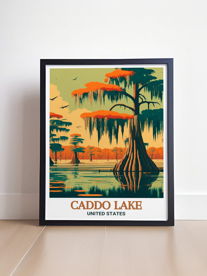 Goose Prairie Framed Prints combined with Caddo Lake Art create a stunning focal point for any room showcasing the rich greenery and tranquil waters of Texas making these prints a perfect addition to Texas Decor and a wonderful gift idea