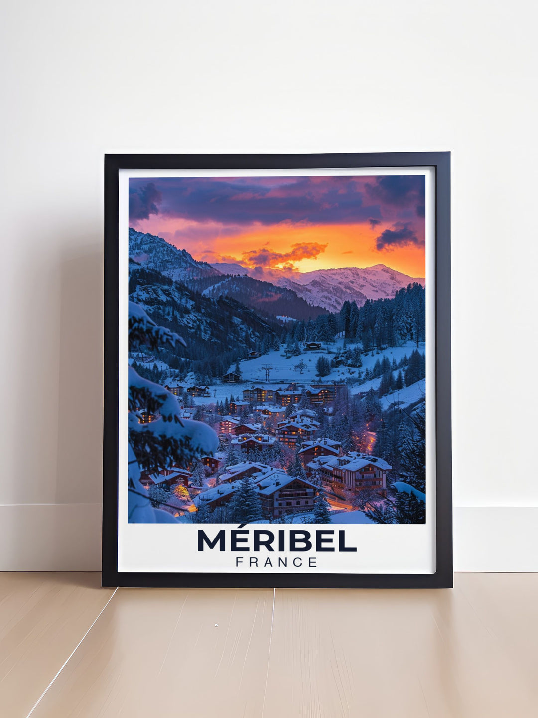 Meribel Village stunning living room decor captures unforgettable snowboarding moments in vibrant detail perfect for creating a dynamic and stylish space