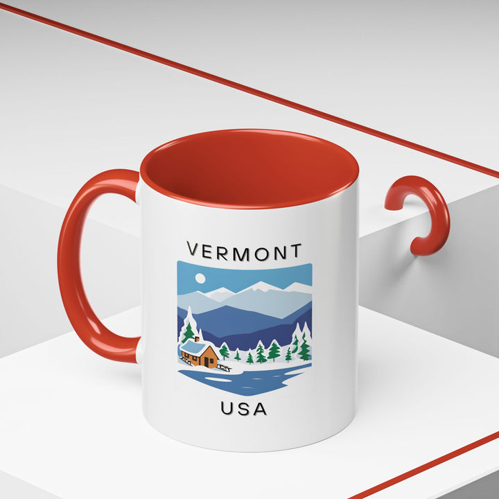 The Vermont USA mug captures the charm of Vermont’s landscapes. Ideal for coffee lovers, it features a stunning print of Vermont’s natural beauty. Dishwasher and microwave safe, making it an ideal gift or personal use mug.