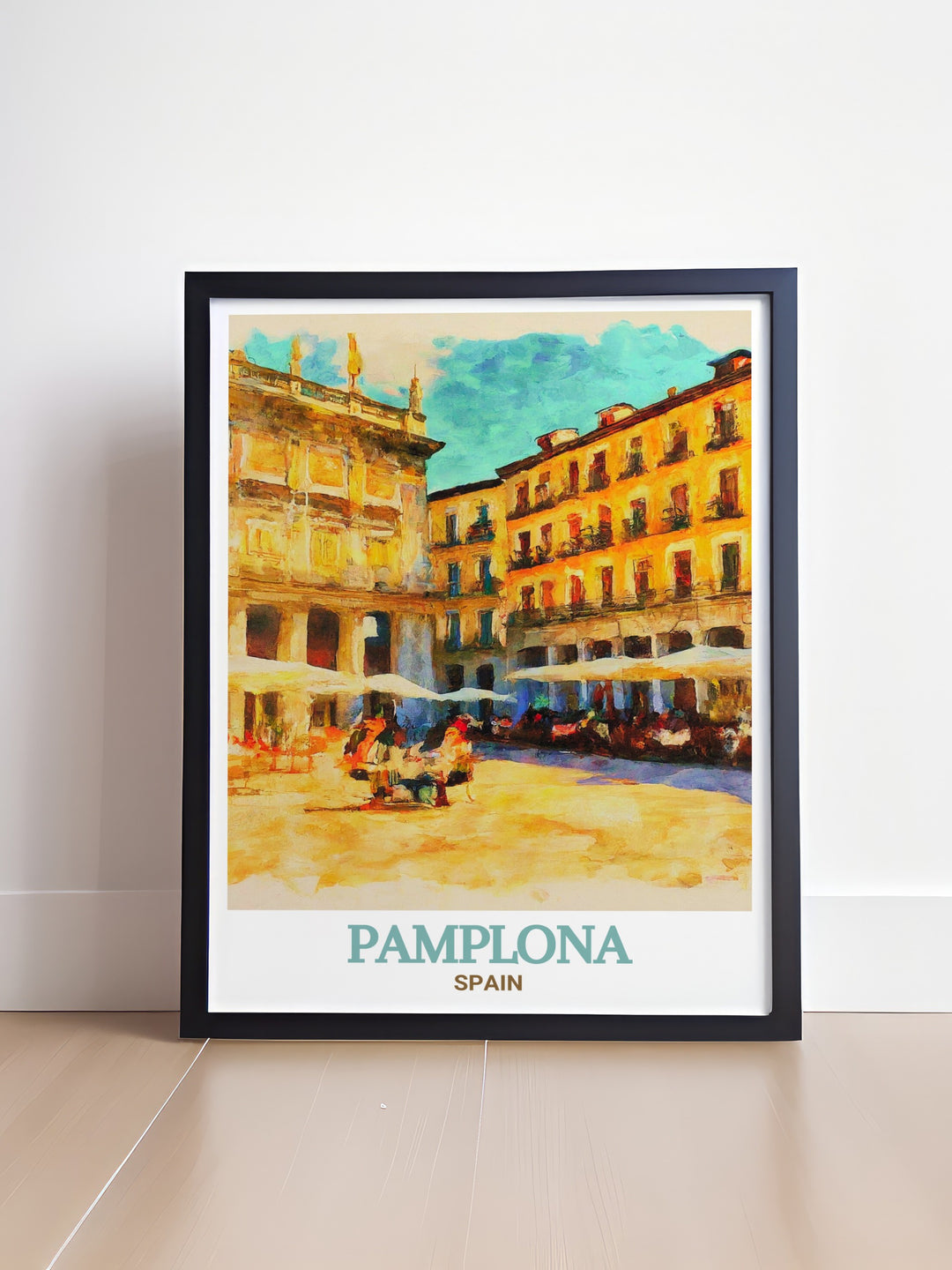 The majestic Plaza del Castillo in Pamplona Spain is the highlight of this exquisite Pamplona Poster Print. Perfect for Spain wall art enthusiasts this print adds a sophisticated touch to your decor making it an ideal gift for those who love Spanish culture and history.