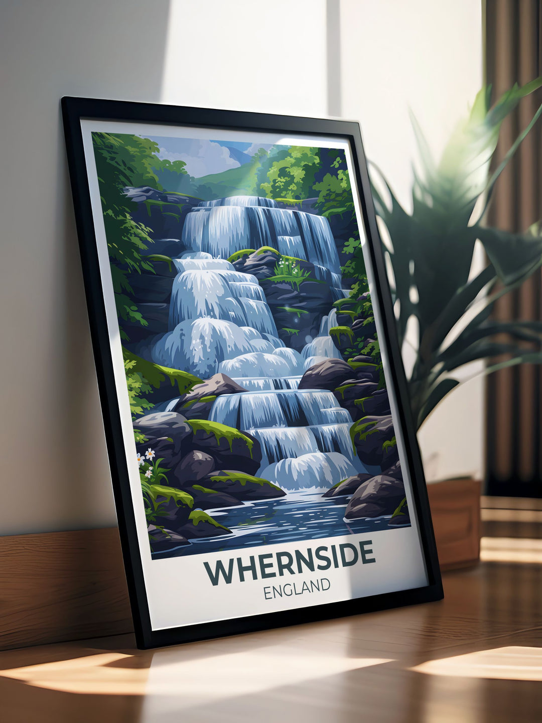 Celebrate Yorkshires charm with this vintage poster of Whernside. Featuring the peaks iconic landscapes and historical significance, this artwork evokes the timeless beauty of the Yorkshire Dales.