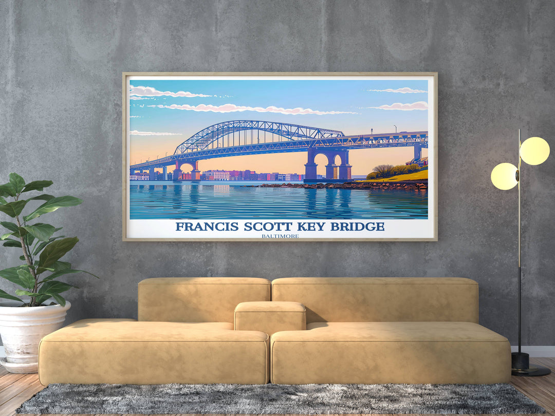 Francis Scott Key Bridge - Baltimore Bridge - Maryland Print - Cadeau de voyage