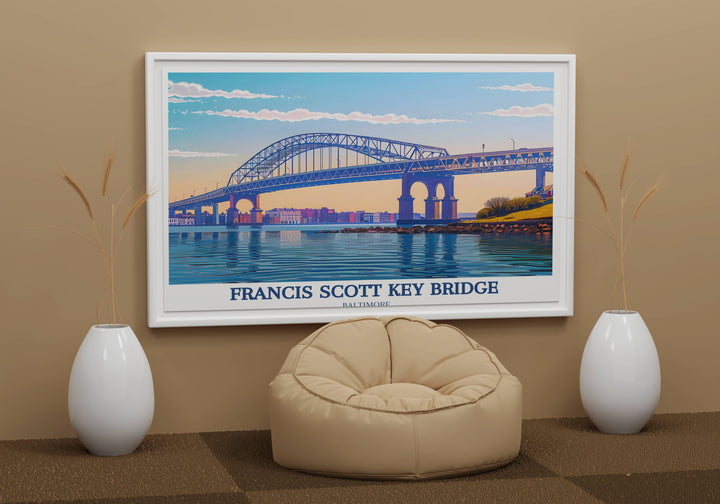 Francis Scott Key Bridge - Baltimore Bridge - Maryland Print - Travel Gift