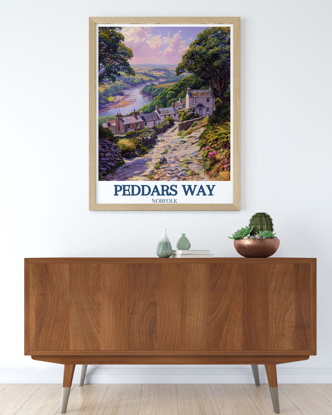 Modern prints of Hunstanton Cliffs and the serene Santon Downham River perfect for creating a focal point in your home and enhancing the ambiance of any living space