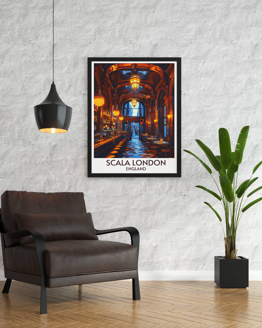 London architecture art print featuring Scala London and its renowned music venue a stunning Art Deco piece perfect for bar and lounge areas this print enhances any space with its bold design and tribute to Londons historic cultural landmarks