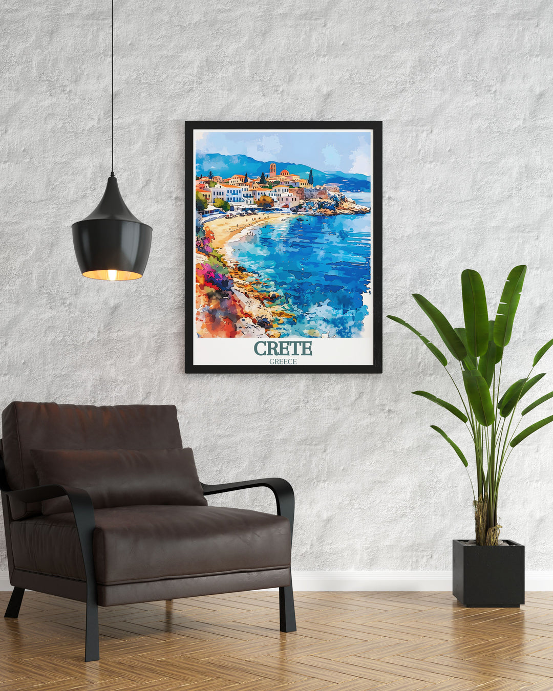 This stunning travel poster of Elafonissi Beach captures the tranquil beauty of its pink sands and clear waters. Perfect for home decor, this art print showcases the unique charm of one of Cretes most beloved beaches, making it a great gift for nature enthusiasts and travelers.