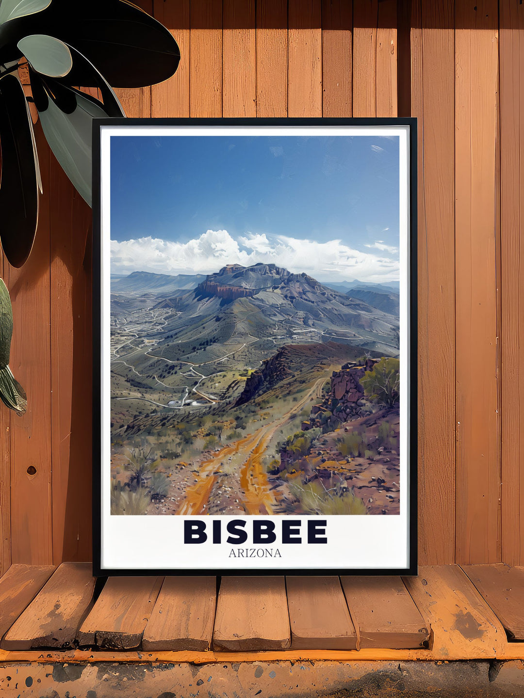 Mule Mountains stunning living room decor showcasing Arizonas natural beauty. This Arizona travel print offers a striking addition to your home decor perfect for lovers of Bisbee and the Mule Mountains.