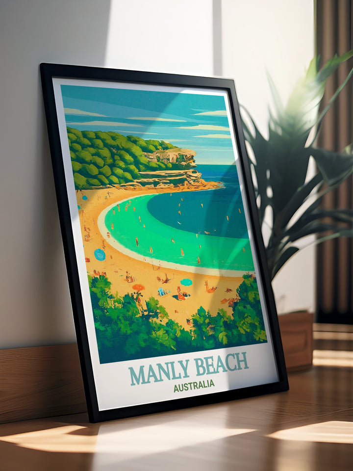 Capture the peaceful charm of Shelly Beach and the vibrant energy of Manly Beach with this detailed Manly Beach Print. Ideal for anyone who loves coastal landscapes and minimalist art, this matted print elevates your decor.