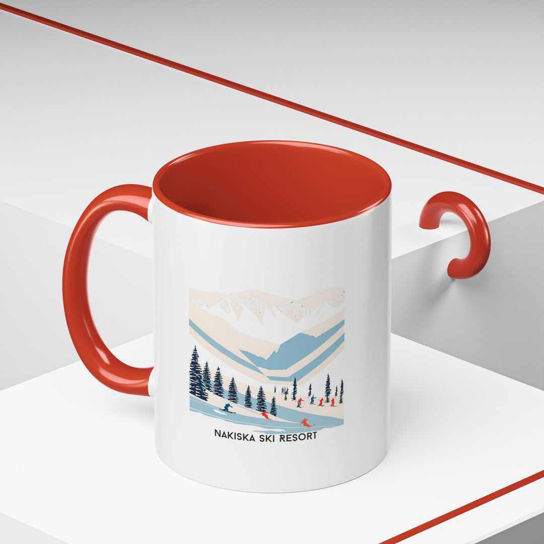 The Nakiska Ski Area mug offers a unique design that celebrates the Canadian ski slopes. Made from durable ceramic, this mug is perfect for your hot drinks and is easy to clean with microwave and dishwasher safety.