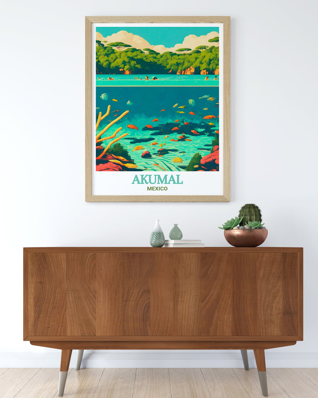 Akumal Photo of Yal Ku Lagoon perfect for transforming your home into a tranquil paradise with modern prints