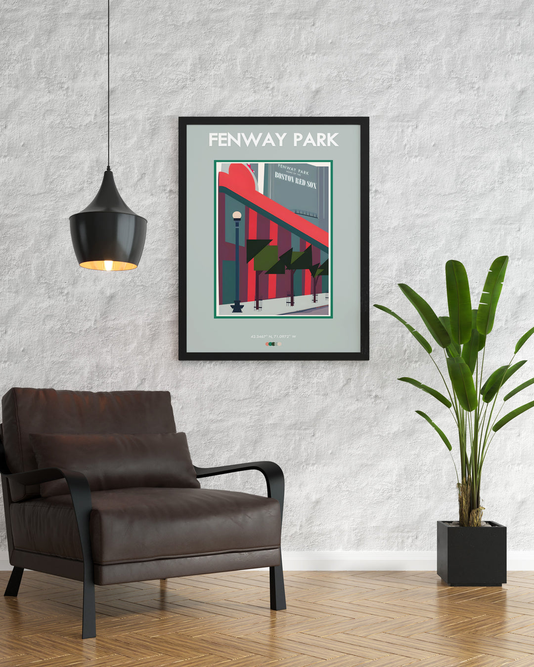 Boston Print depicting Fenway Park and the vibrant atmosphere of a Red Sox game perfect for adding a touch of sports history to your decor and a unique piece of Red Sox Wall Art that fans will cherish.