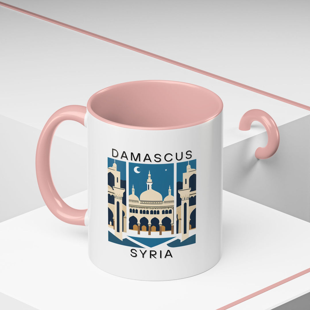 Celebrate Damascus with this beautifully crafted Syria mug. Perfect for everyday use, it features artwork inspired by the city’s ancient architecture and is a thoughtful gift for collectors or anyone who enjoys unique cultural souvenirs.