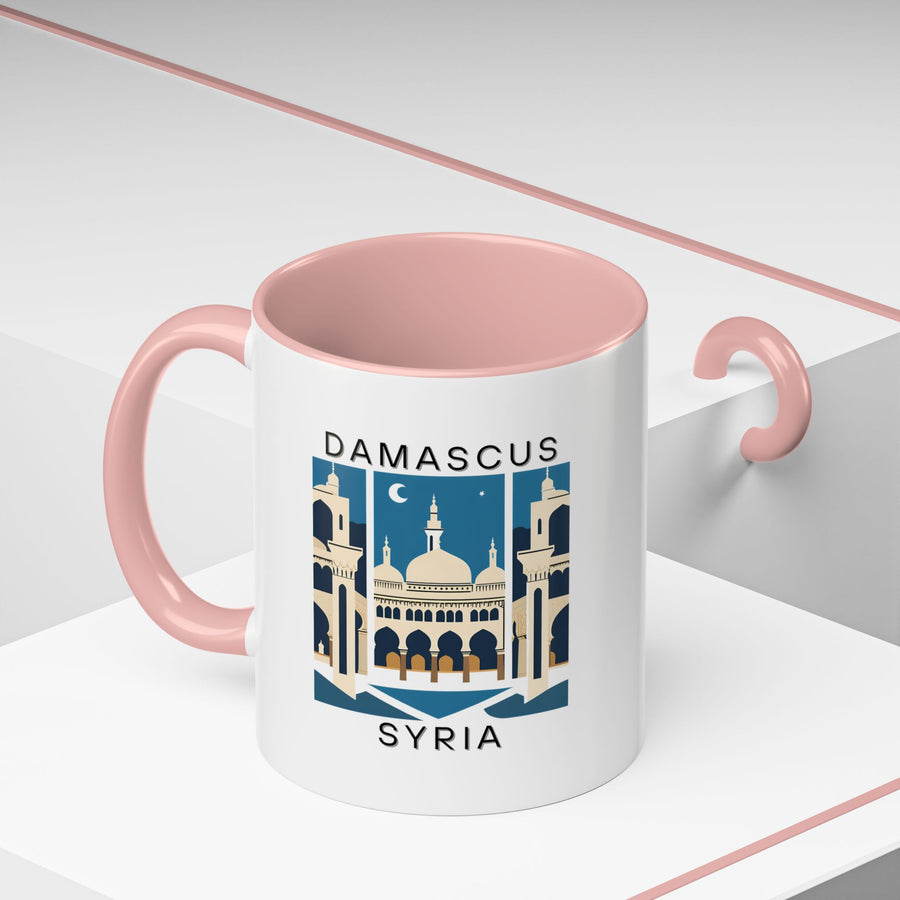 Celebrate Damascus with this beautifully crafted Syria mug. Perfect for everyday use, it features artwork inspired by the city’s ancient architecture and is a thoughtful gift for collectors or anyone who enjoys unique cultural souvenirs.