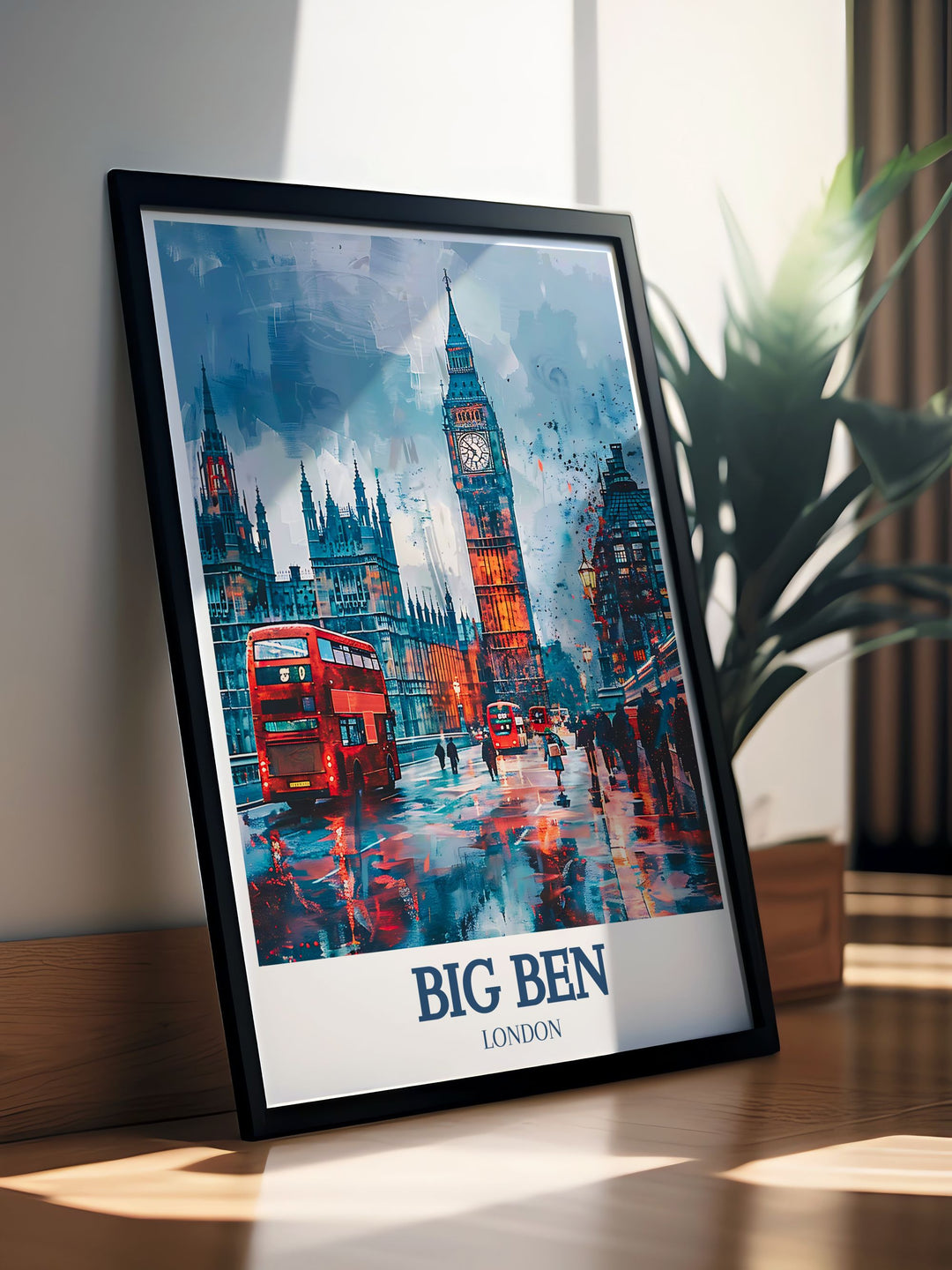 Detailed digital download of Londons Big Ben, Westminster Bridge, and the River Thames, ideal for any art collection or as a memorable travel keepsake. Enhances your home with Londons historic charm.
