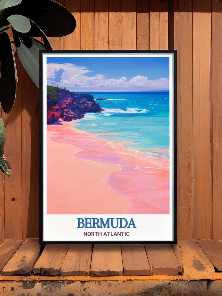 Captivating Horseshoe Bay Beach Perfect Wall Decor featuring vivid imagery of Bermudas iconic beach ideal for adding a touch of elegance and serenity to your home decor