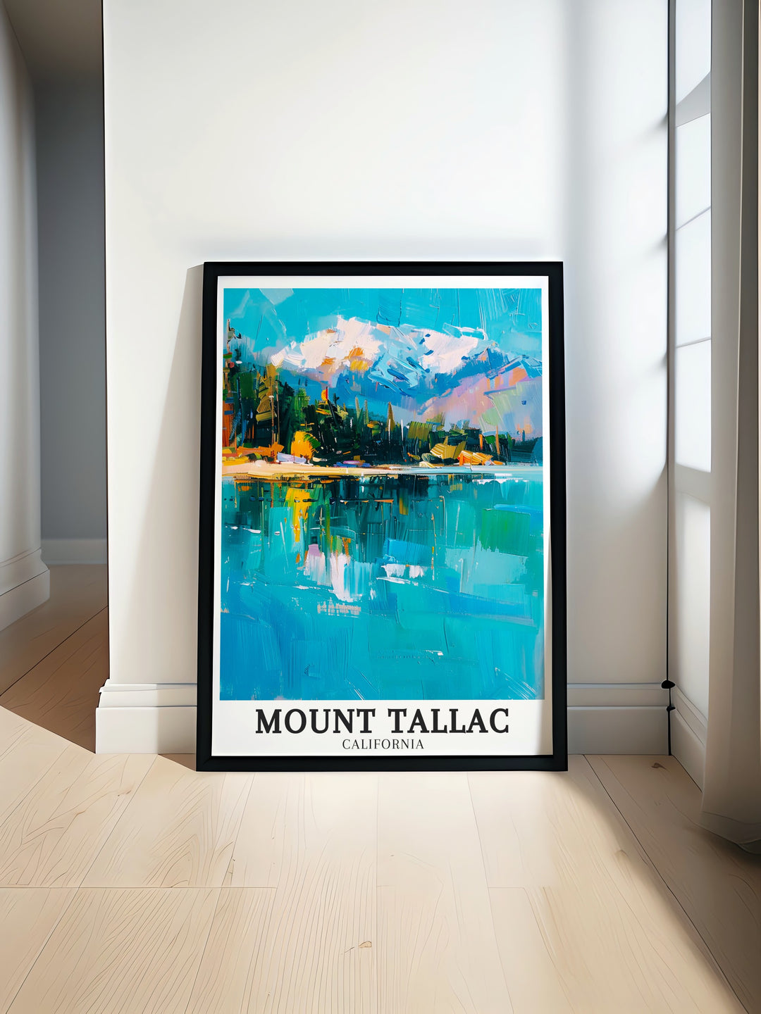 This Mount Tallac travel poster brings the grandeur of Californias Lake Tahoe and Emerald Bay into focus, offering a serene and adventurous artwork thats perfect for those who love exploring the great outdoors.