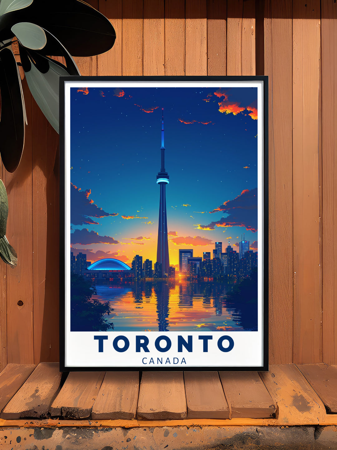 Eye catching CN Tower modern decor piece capturing the beauty of Toronto perfect for gifts for boyfriend or girlfriend.