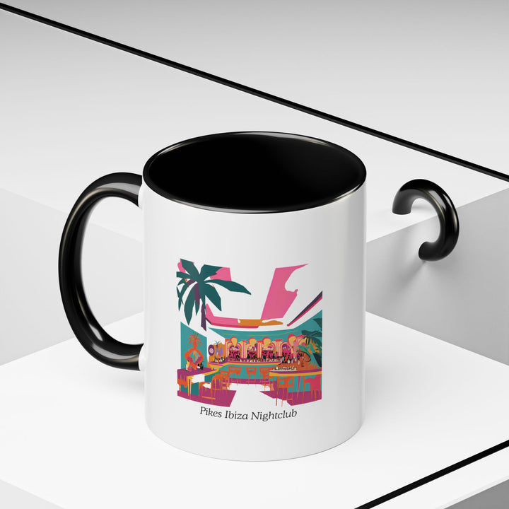 The Pikes Ibiza Night Club Mug is a high-quality ceramic mug that captures the charm and energy of Ibiza’s Pikes. Dishwasher and microwave safe, it makes an excellent gift or addition to your collection.