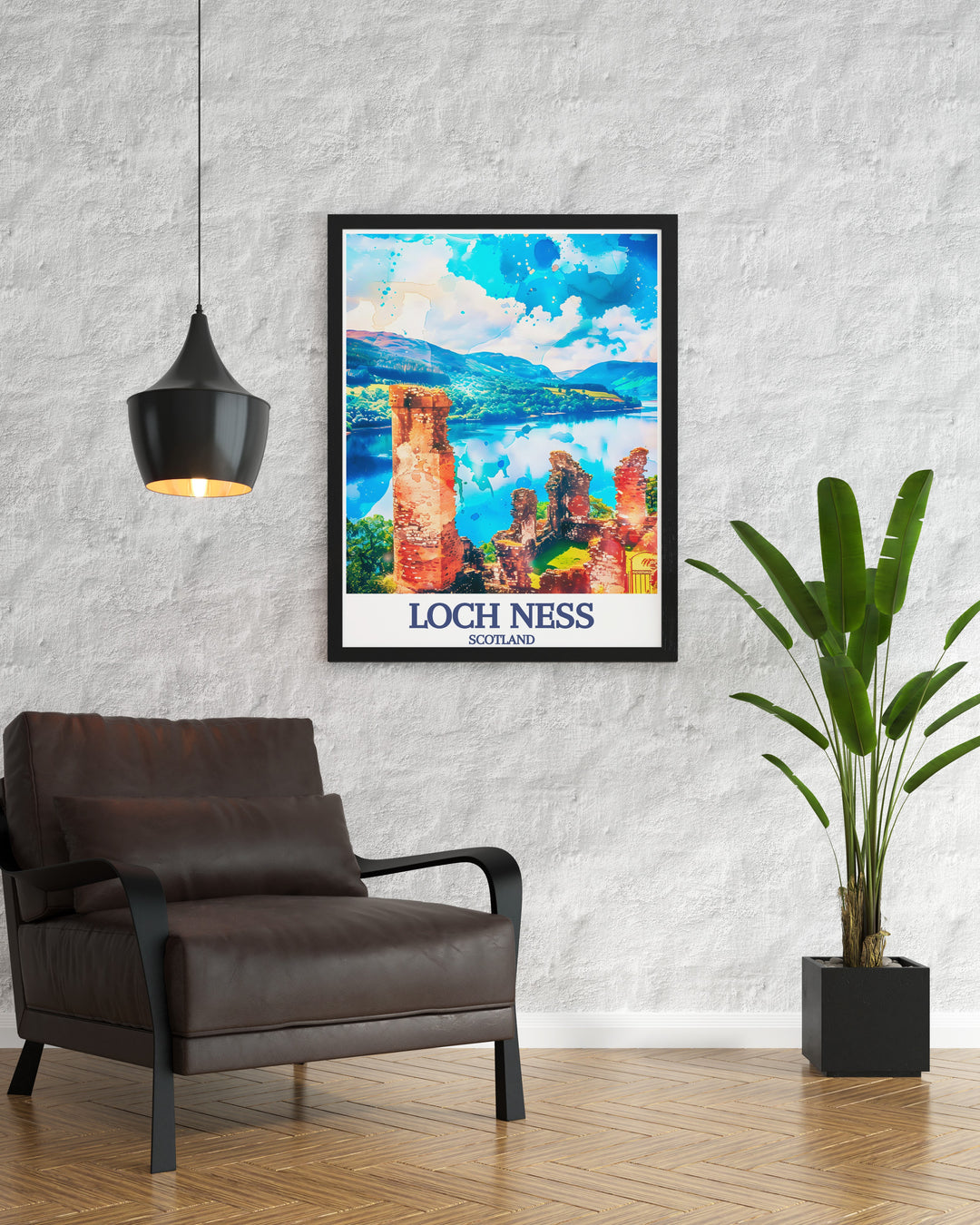 Discover the beauty of Loch Ness and Urquhart Castle with this elegant wall art. Perfect for enhancing your home decor, this print features stunning views of Loch Ness and the ancient castle ruins, making it an excellent addition to any living space.