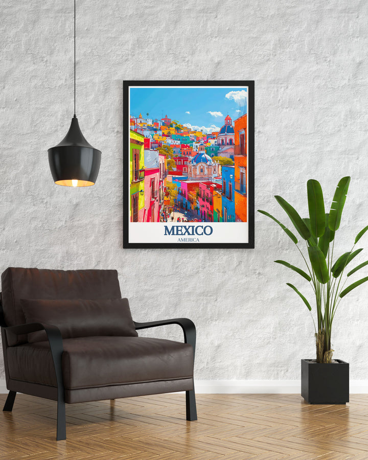 Transform your living space with San Miguel de Allende stunning living room decor prints featuring the unique blend of traditional and contemporary elements perfect for any decor style