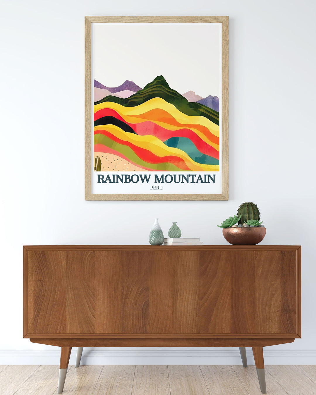 Rainbow Mountain wall art from the Cusco region Andes Mountains bringing the vivid colors and natural beauty of Peru into your living room with modern and stunning prints.