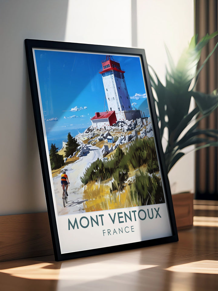 Mont Ventoux summit modern prints and framed art showcasing the charm of Provence France perfect for home decor