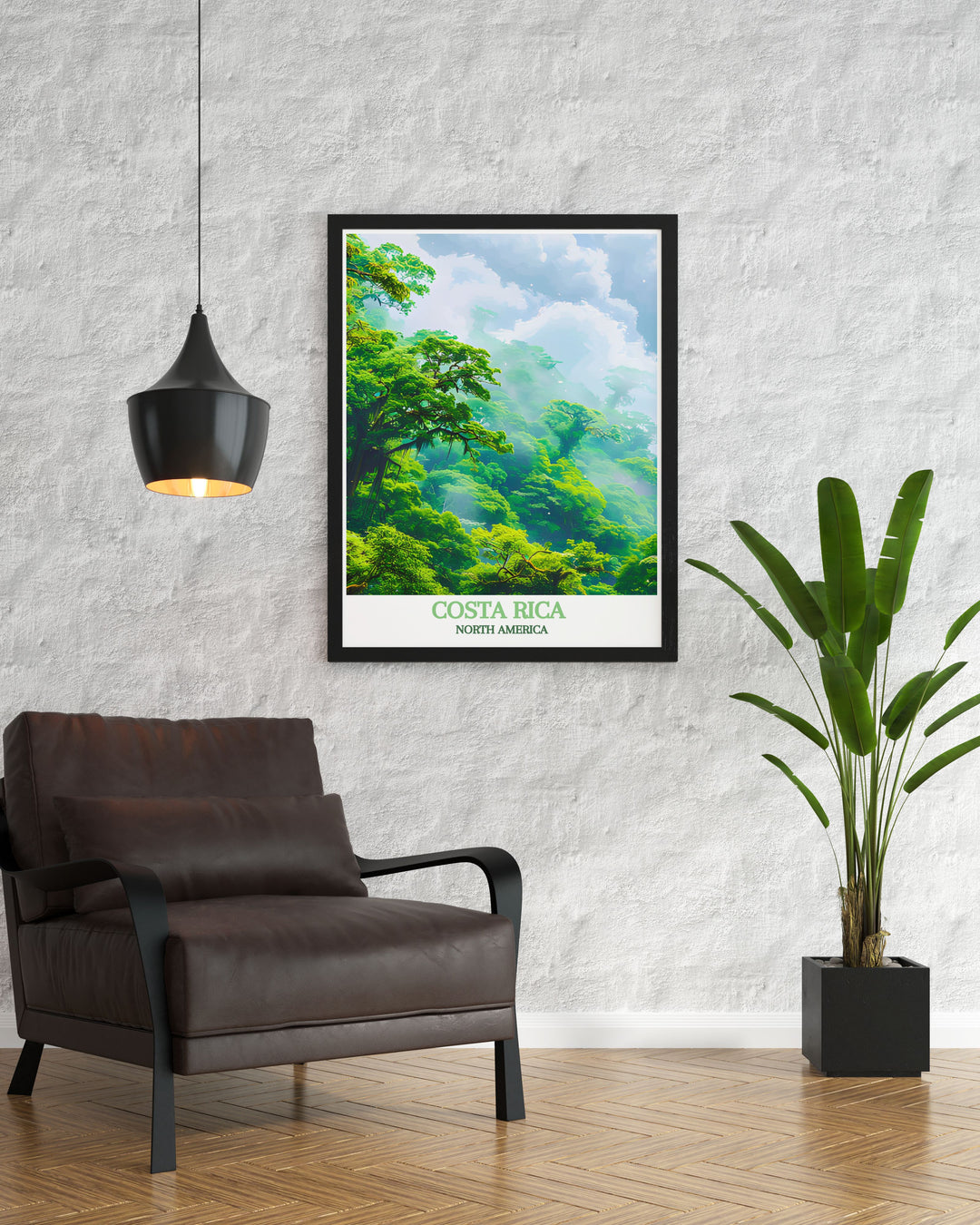 High quality print of Monteverde Cloud Forest Reserve and Saint Teresa in Costa Rica, capturing the stunning landscapes and tranquil atmosphere of these unique locations. Ideal for art lovers who appreciate both nature and tropical escapes.