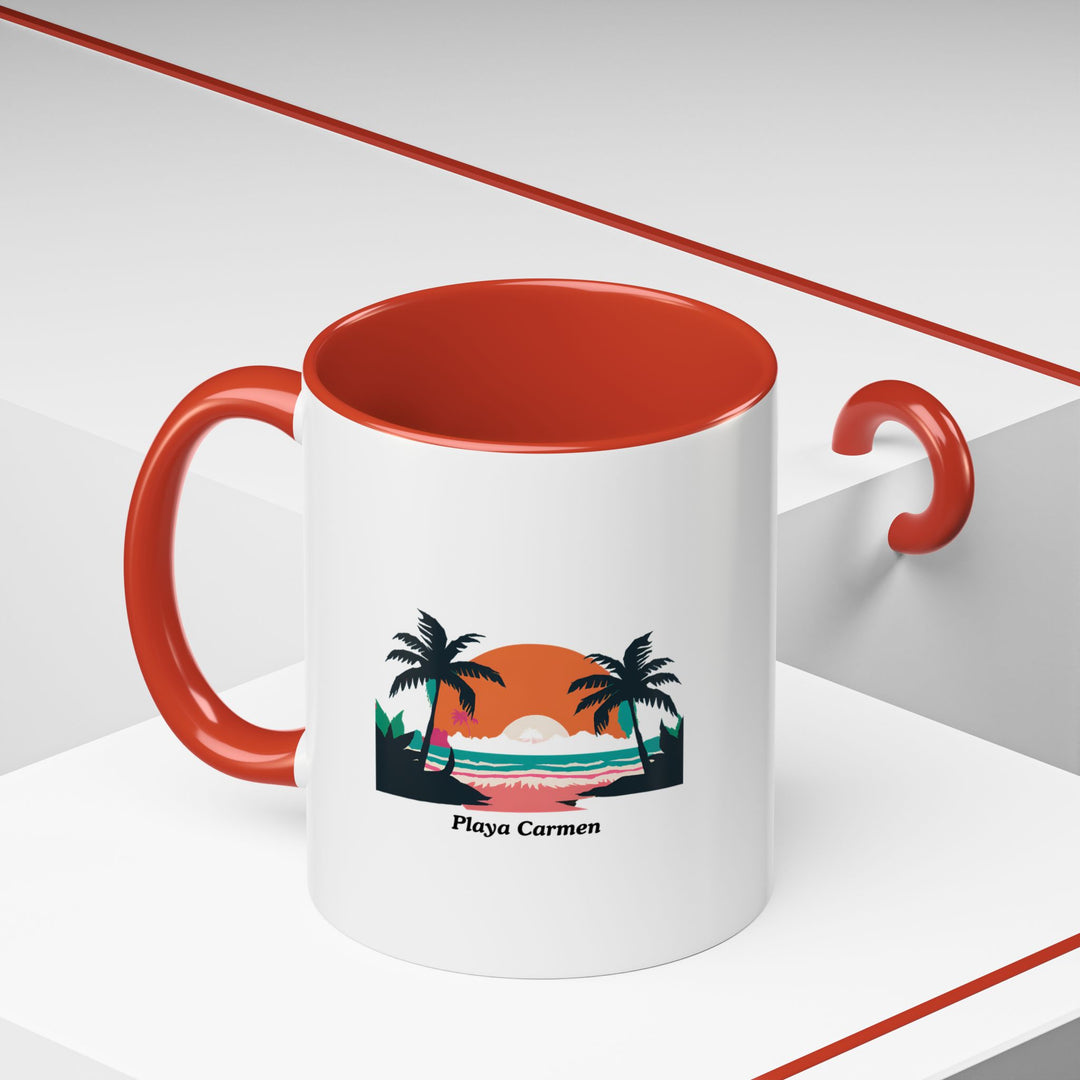 The Playa del Carmen Mug is a beautifully crafted ceramic mug with vibrant designs capturing the essence of Playa del Carmen. Dishwasher safe and practical, it makes an excellent addition to your collection or a unique gift.