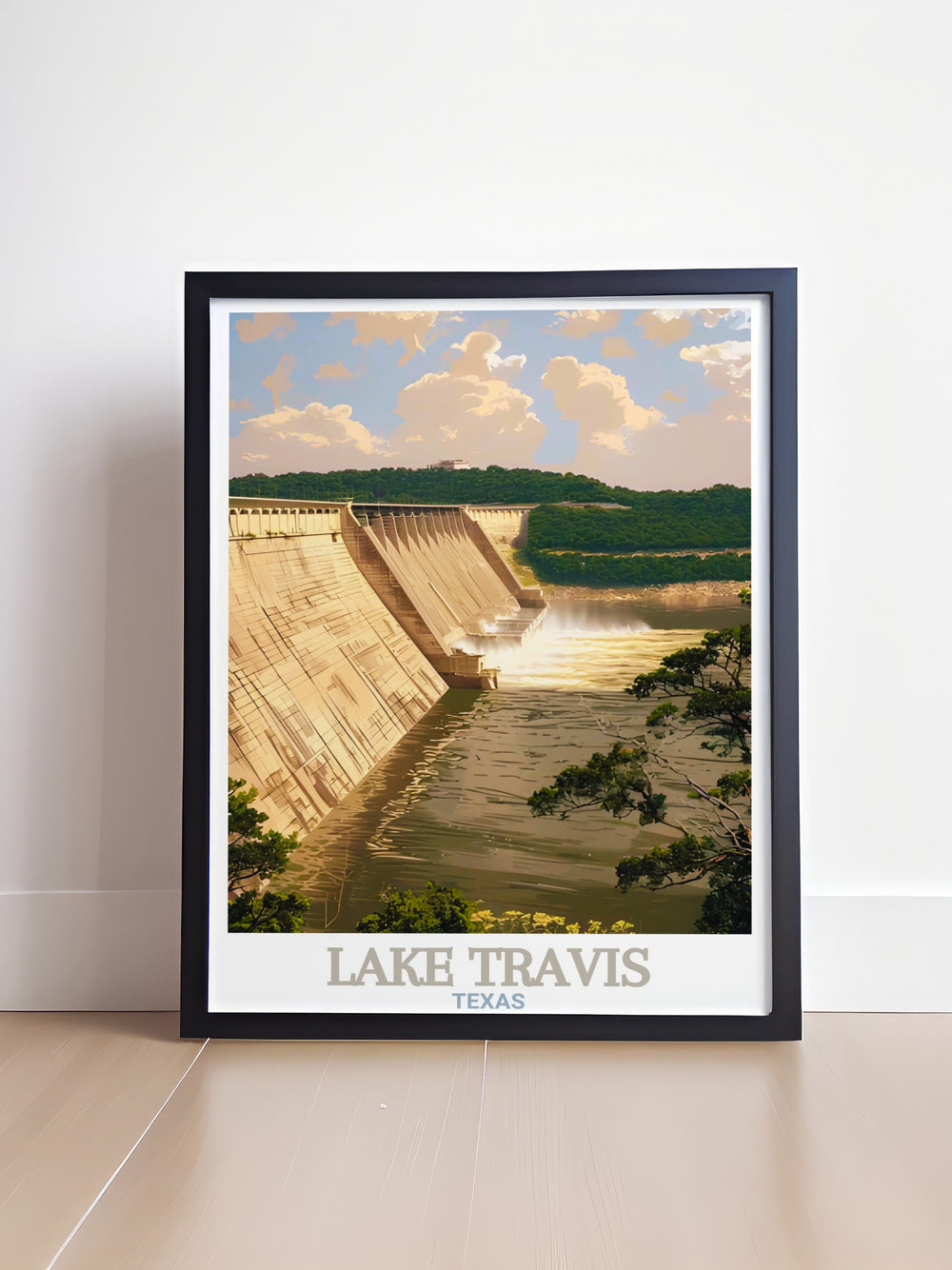 Experience the beauty of Lake Travis, Texas, with this stunning travel print. This artwork captures the lakes serene waters and surrounding landscape, making it the perfect addition to any home décor. Ideal for those who love Texas or nature inspired art, this print brings tranquility to any room.