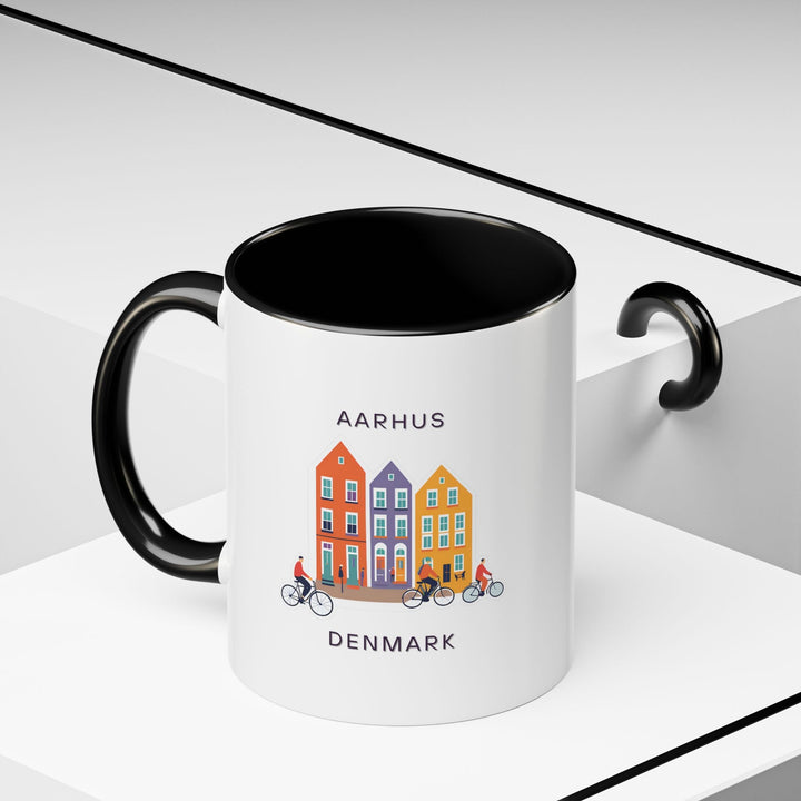 A beautifully designed Aarhus Mug celebrating the charm of Denmark. Perfect for coffee or tea lovers, it features unique artwork inspired by the vibrant culture and streets of Aarhus. A great gift for travelers and Danish heritage enthusiasts.