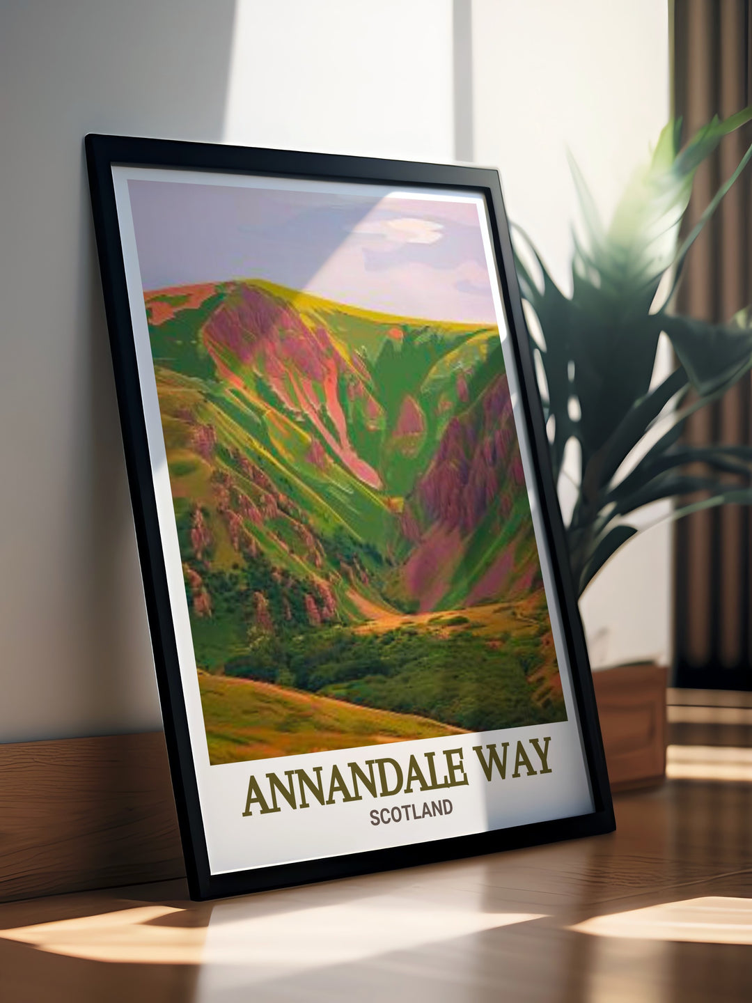 Scotland Hiking Art with Annandale Way and Devils Beef Tub capturing the essence of Scotlands rugged beauty a perfect framed print for your living room or a thoughtful gift for anyone who loves the great outdoors