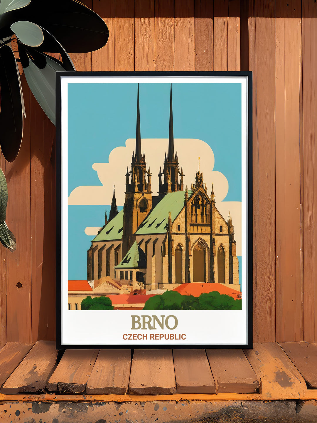 Beautiful Cathedral of St. Peter and Paul framed prints offering perfect wall decor for any home celebrating Brnos architectural charm