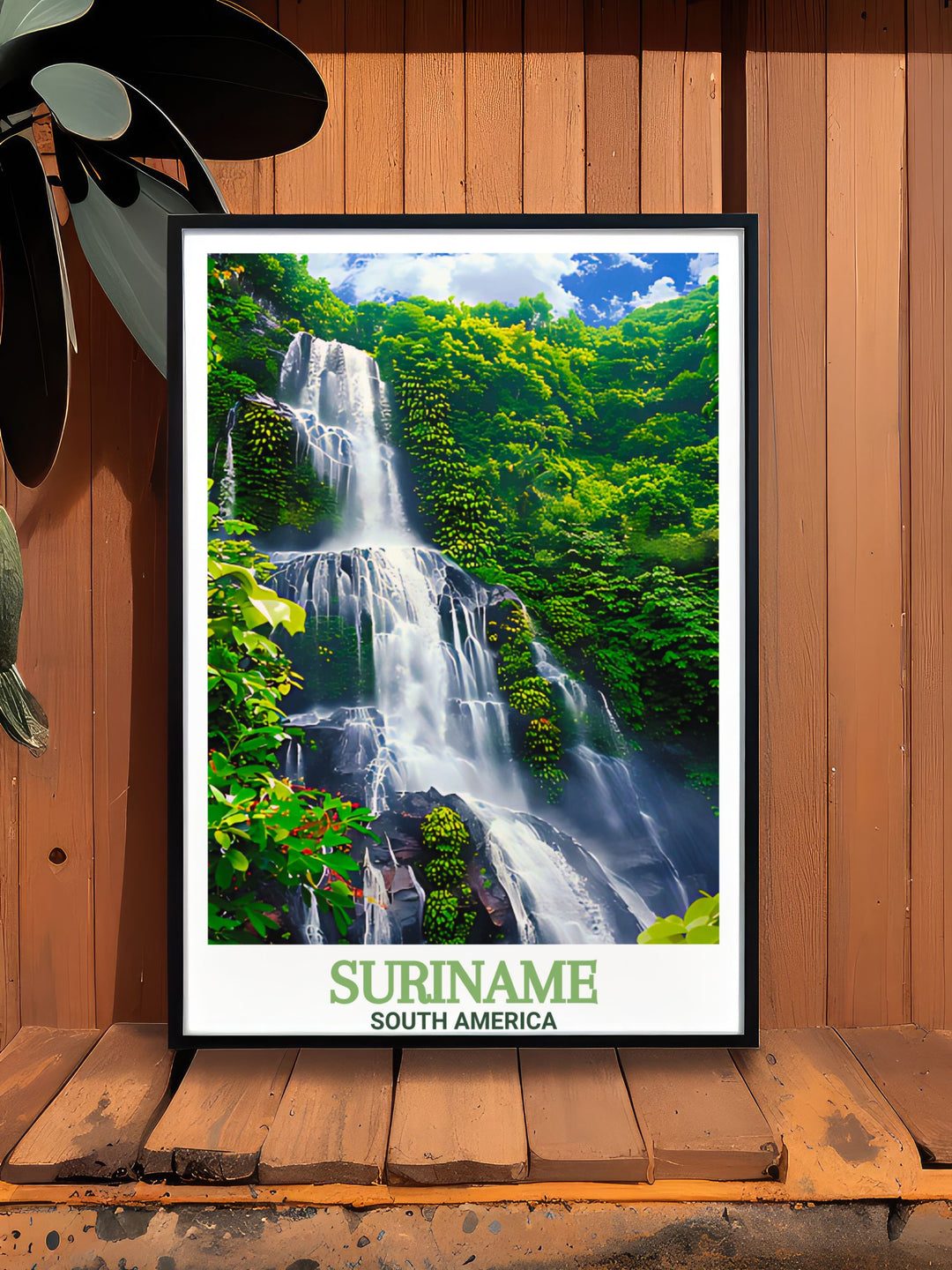 Digital Download of a stunning Suriname Print. Includes Paramaribo and Brownsberg Nature Park. Ideal for travel enthusiasts and art lovers who appreciate cultural and natural beauty.