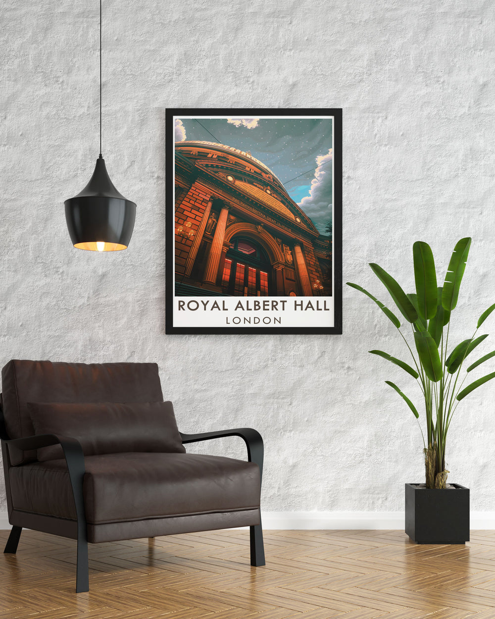 Entrance print capturing the iconic Royal Albert Hall in Kensington ideal for fans of London theatre and architecture makes a stylish addition to any living room or office decor