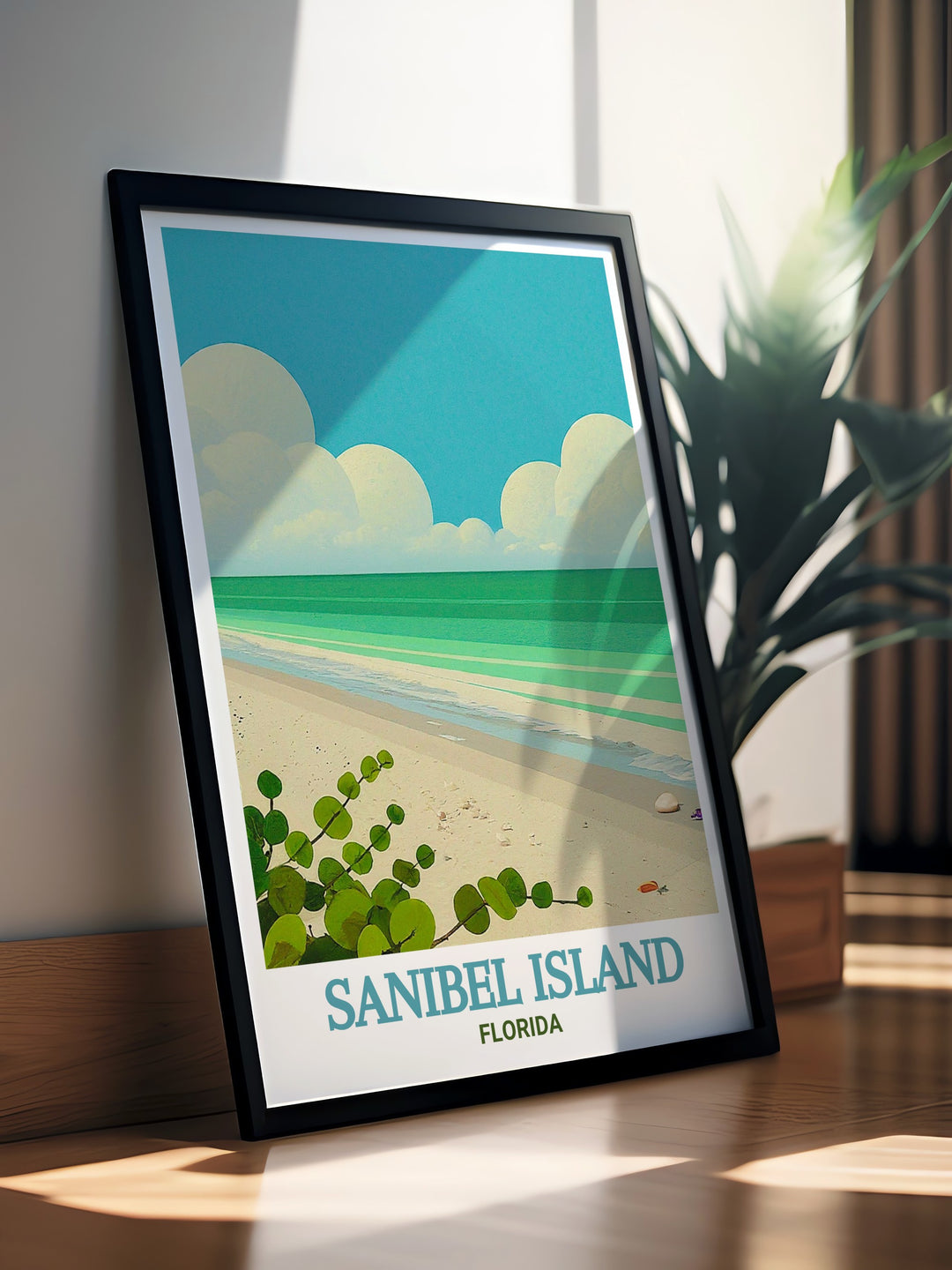 Canvas art featuring Bowmans Beach, a serene spot on Sanibel Island, Florida. This print brings the relaxing ambiance of the beach into your home, making it perfect for beach lovers.