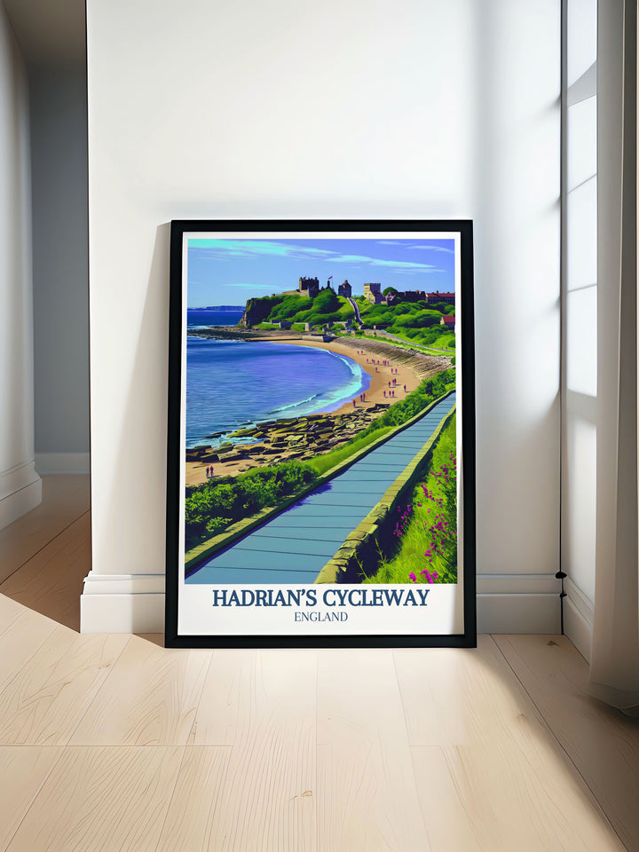 Highlighting Tynemouth Castles architectural brilliance, this art print offers a glimpse into Englands medieval history, perfect for history buffs and art lovers.