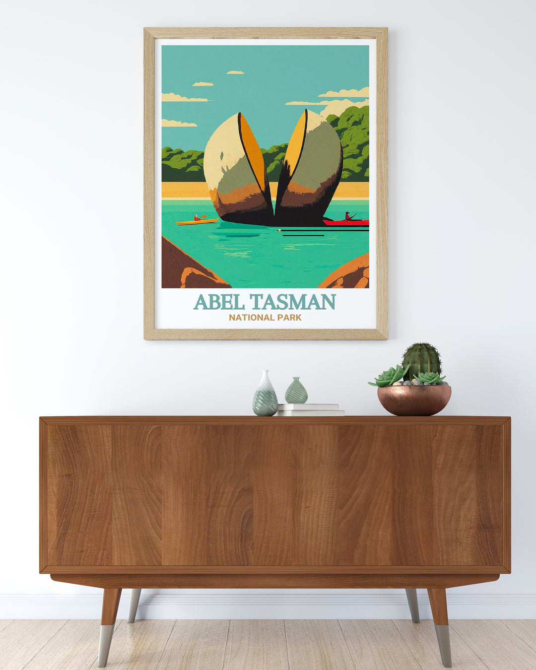 Enhance your home décor with this exquisite Split Apple Rock Artwork capturing the essence of New Zealand Travel a perfect piece of modern art that brings the serene beauty of South Island NZ into your space