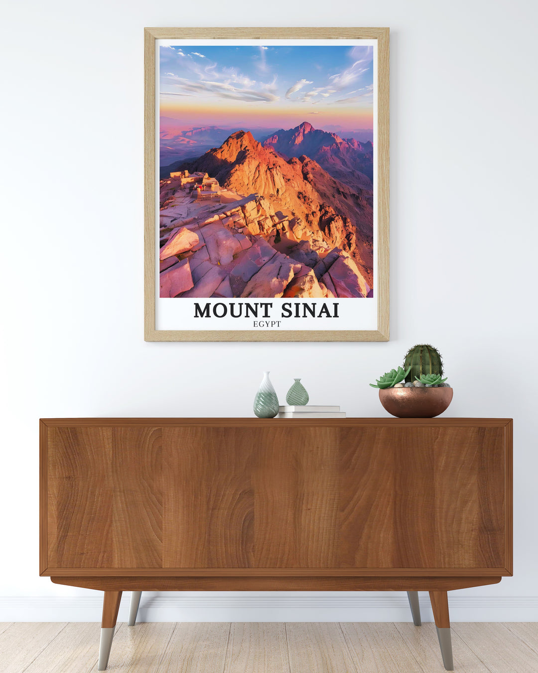 Elevate your living space with this stunning Mount Sinai Art depicting the Sinai Peninsula and Saint Catherine with vibrant colors and intricate details making it a perfect Bible Poster or Egypt Poster for those who cherish the historical and spiritual importance of Mount Sinai