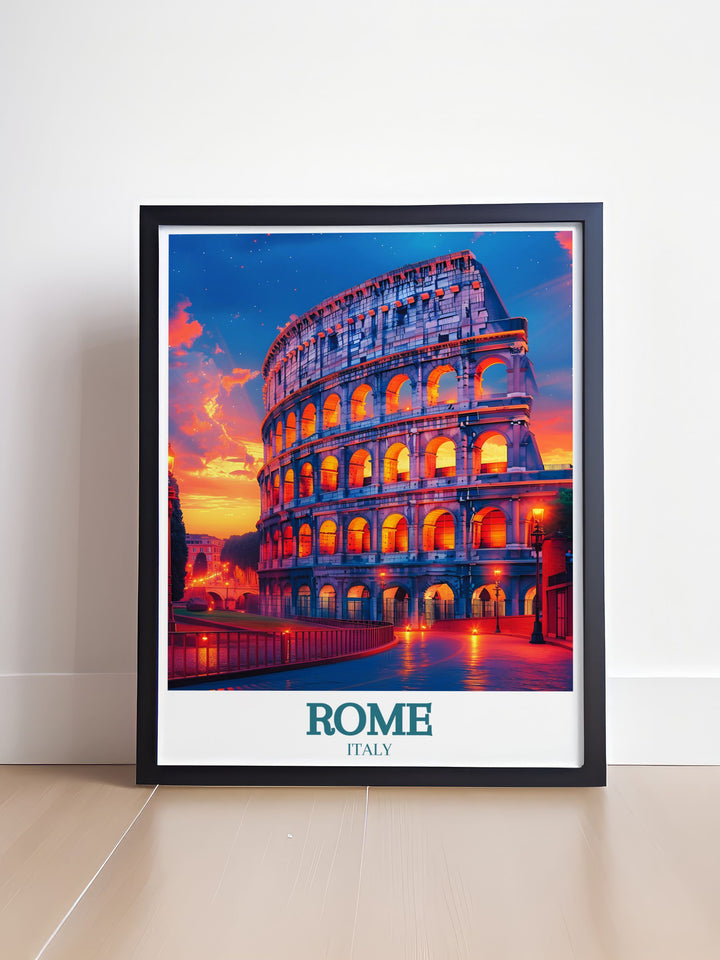 Captivating Rome photo print featuring the architectural marvels of the Colosseum and Vatican City perfect for home decor and special gifts for Fathers Day Mothers Day and Christmas adding a timeless piece of art to your collection.