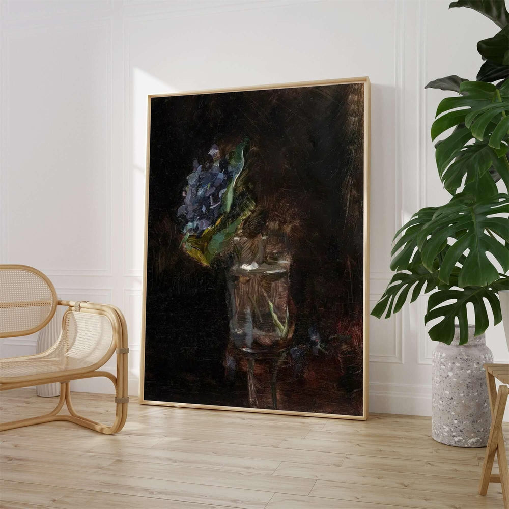 Fine art print of Bouquet Of Violets In A Vase (1882), Henri de Toulouse-Lautrec featuring purple flowers in a glass vase set in Paris, France. Available as an unframed paper print, textured gallery stretched canvas wall decor, or custom framed print directly from MapYourDreams.
