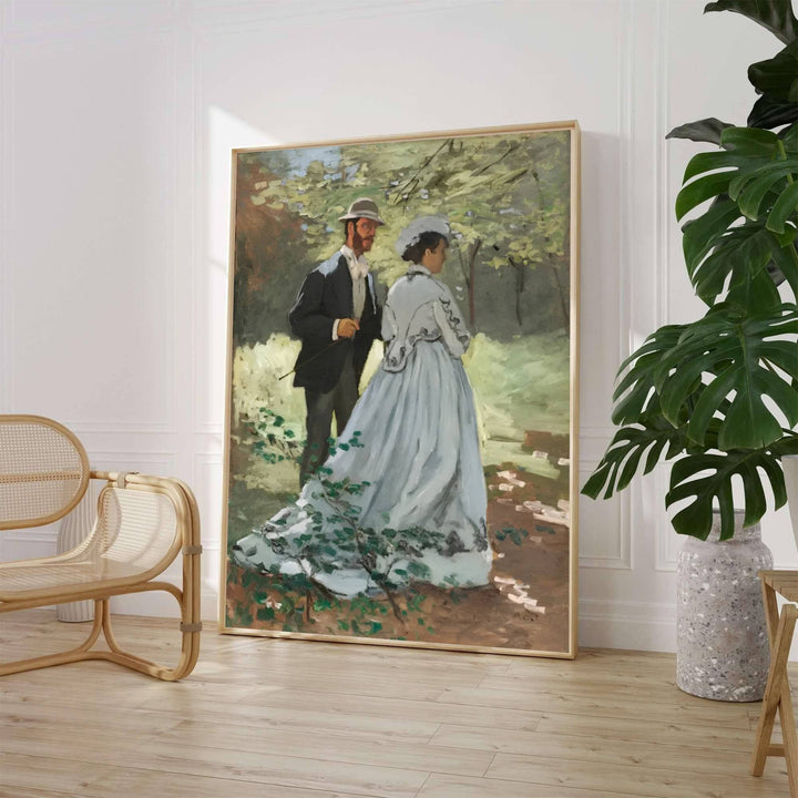 Evoking the rigorous optical observation and vibrant broken brushwork techniques celebrated in historic French impressionist exhibitions, this exquisite Bazille And Camille 1865 print highlights dappled shadows and a flowing white gown. Whether you prefer a minimalist unframed art print, a polished framed wall hanging, or a ready-to-hang museum-style canvas wrap from MapYourDreams, this figure study enriches any interior.