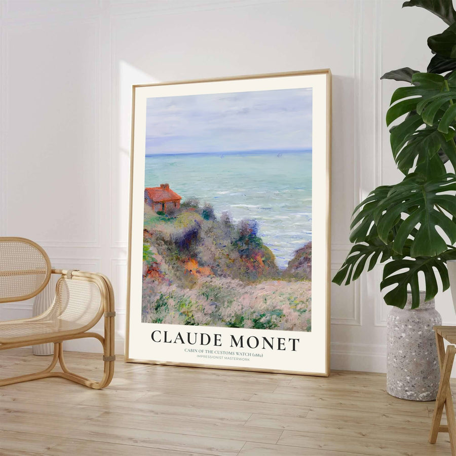 Evoking the rigorous optical observation and vibrant broken brushwork techniques celebrated in historic French impressionist exhibitions, this exquisite Cabin Of The Customs Watch 1882 print highlights shimmering sea waters and a red-roofed cottage. Whether you prefer a minimalist unframed art print, a polished framed wall hanging, or a ready-to-hang museum-style canvas wrap from MapYourDreams, this coastal study enriches any interior.